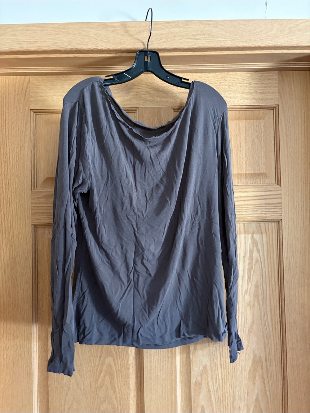 Women's Long-Sleeve Crew Neck Top - Gray